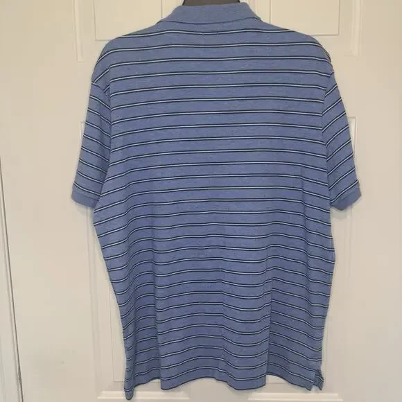Polo Ralph Lauren Classic Fit Short Sleeve Shirt Blue White Stripes Men’s Large - Picture 4 of 8